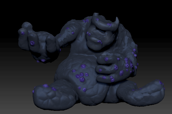 Turntable animation of the Creature of the Sea sculpt